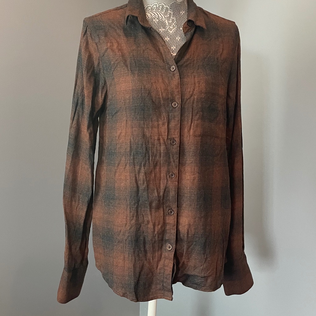 Brown Plaid Button Down